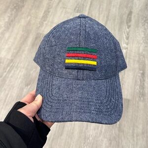 Blue Hudsons bay HBC STRIPES Cap with Multicolor Stripes